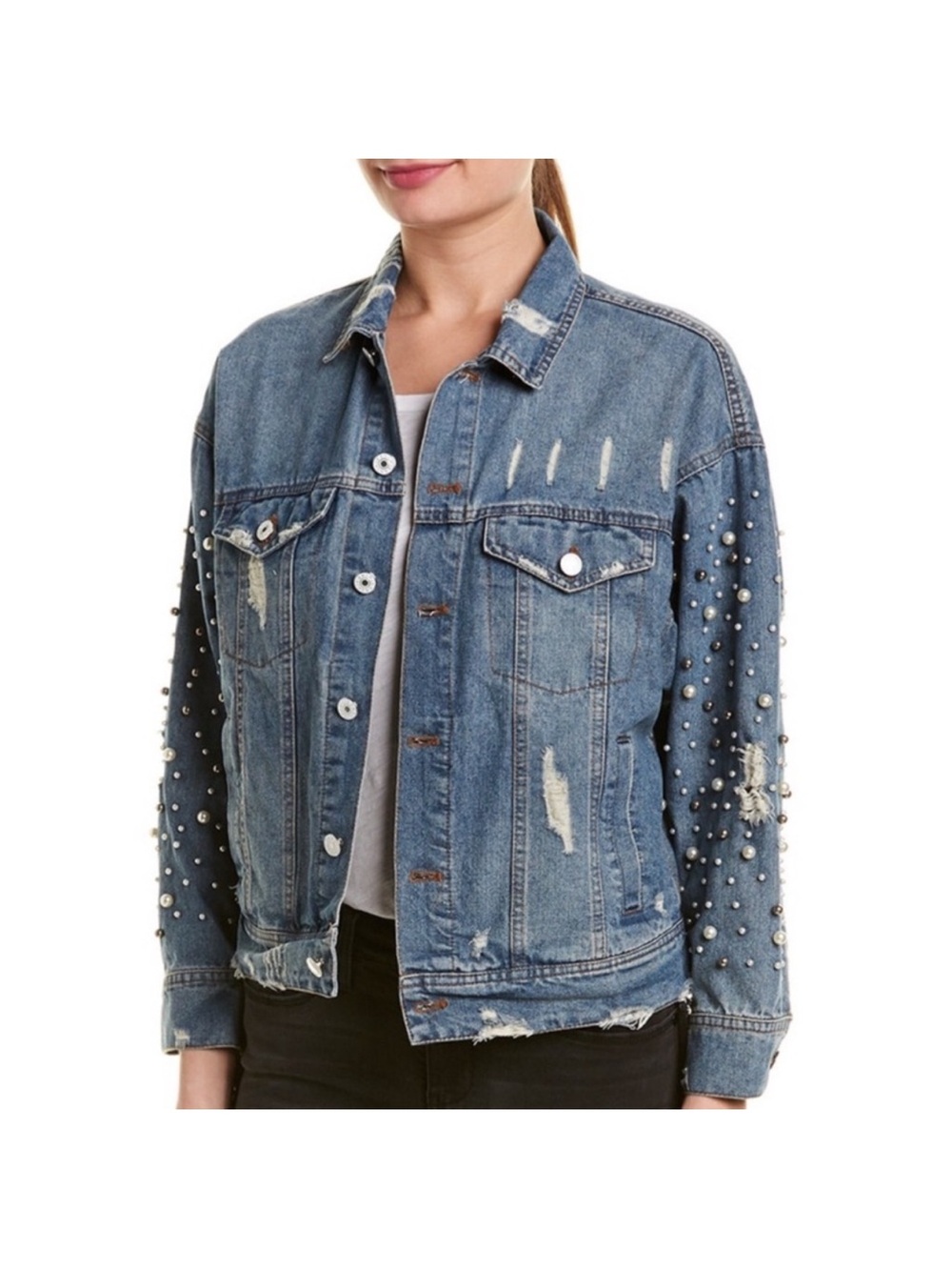 Pearl denim jacket